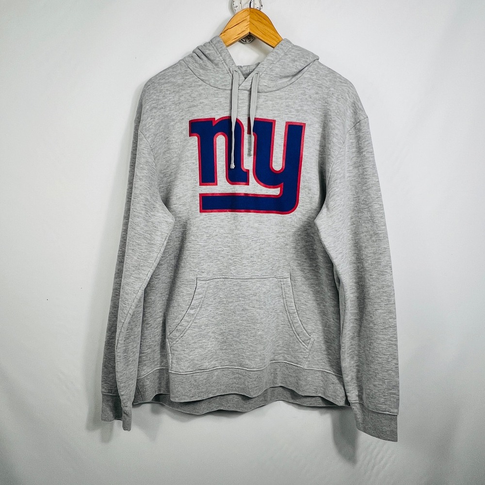 Logo Athletic NFL New York Giants Hoodie Gray Blue Red Pullover‎ XL